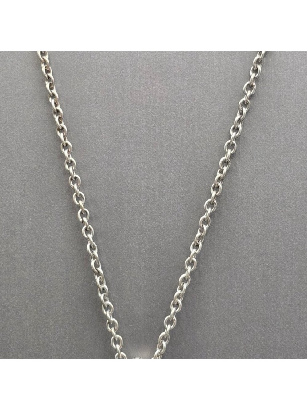 Vintage Blessed Spoon Pendant Necklace Silver Pearl Long Boho Statement Piece - Picture 6 of 16